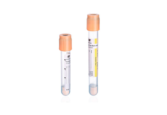 Пробірка AMED з жовтою кришкою, Розділюючий гель та активатор згортання, 13*100 мм, 6 мл (пак.100 шт)